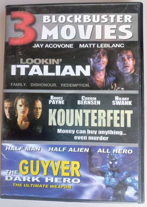 3 Blockbuster movies on one dvd
