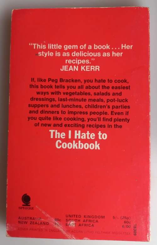 The I hate to cook book by Peg Bracken