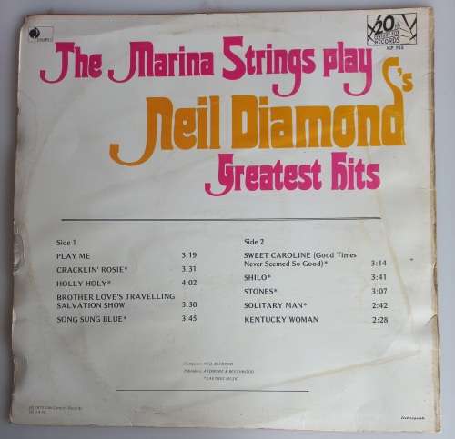 The Marina Strings play Neil Diamond greatest hits LP