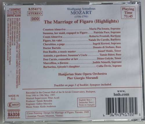 Mozart - The marriage of Figaro cd