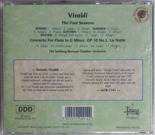 Vivaldi - The four seasons cd