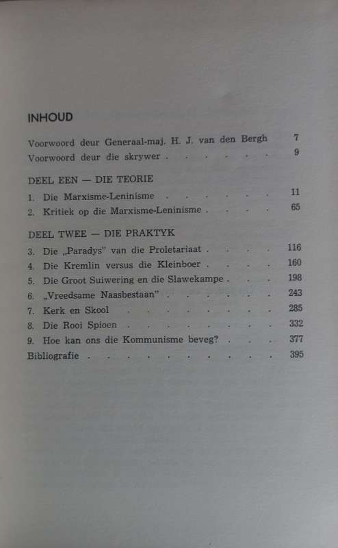 Die kommunisme fabel en feit deur WG Pretorius