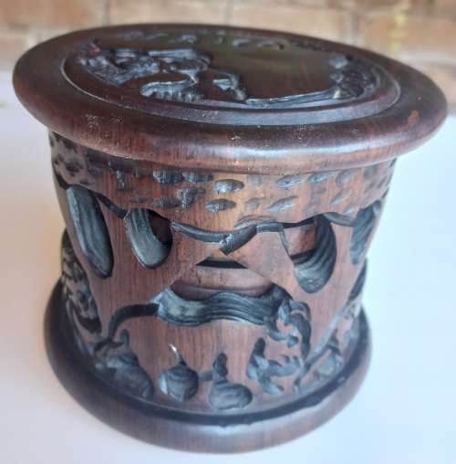 Wooden Africa container with 6 coasters