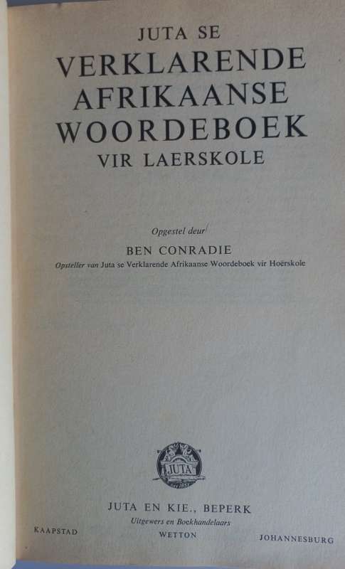 Verklarende Afrikaanse woordeboek vir Laerskole
