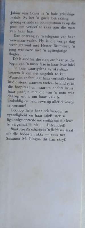 Blink soos die morester deur Susanna M Lingua