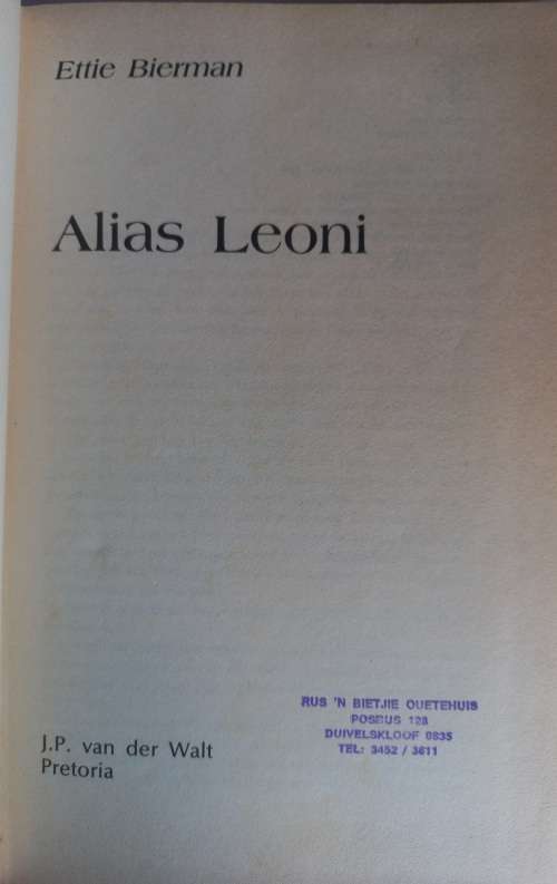 Alias Leoni deur Ettie Bierman