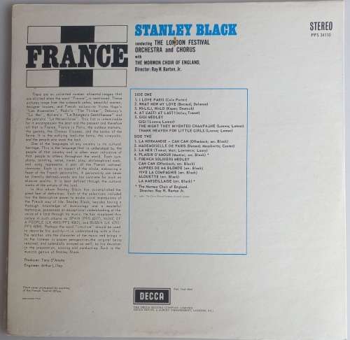 Stanley Black conducting The London Festival Orchestra and Chorus LP