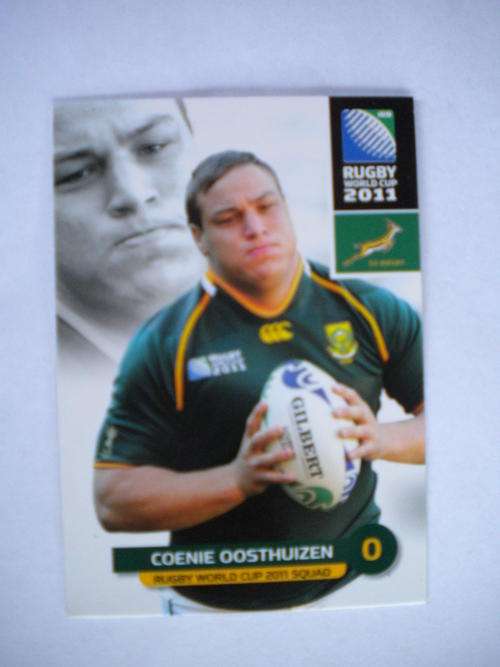 2011 World cup trading card no 70 - Coenie Oosthuizen