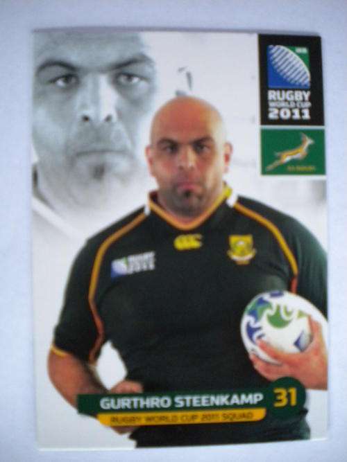 2011 World cup trading card no 77 - Gurthro Steenkamp