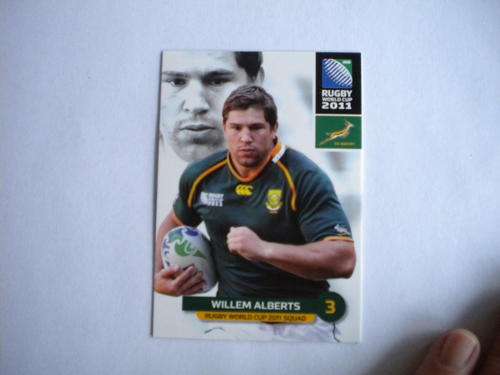 2011 World cup trading card no 100 - Willem Alberts