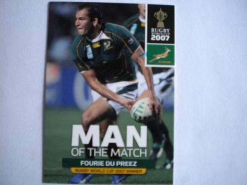 2011 World Cup trading card no 113 - Fourie du Preez