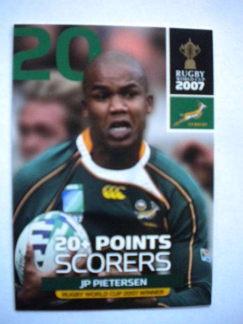 2011 World cup trading card no 121 - JP Pietersen
