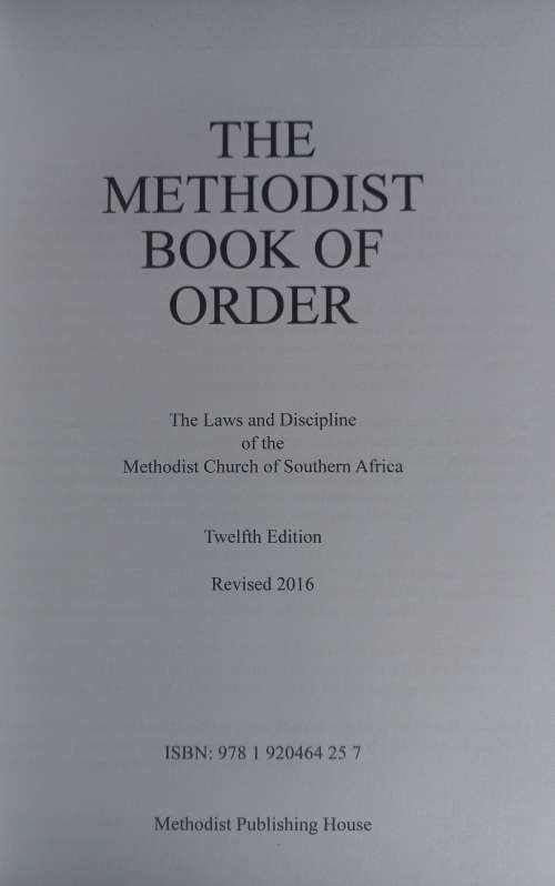 The Methodist book of order