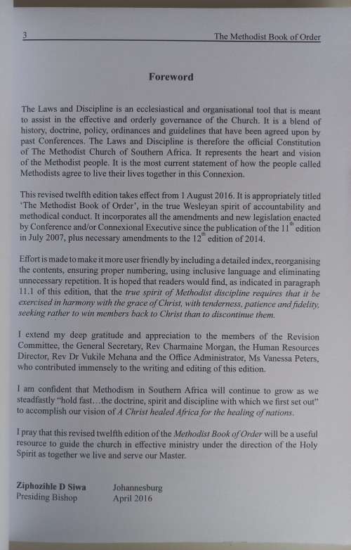 The Methodist book of order
