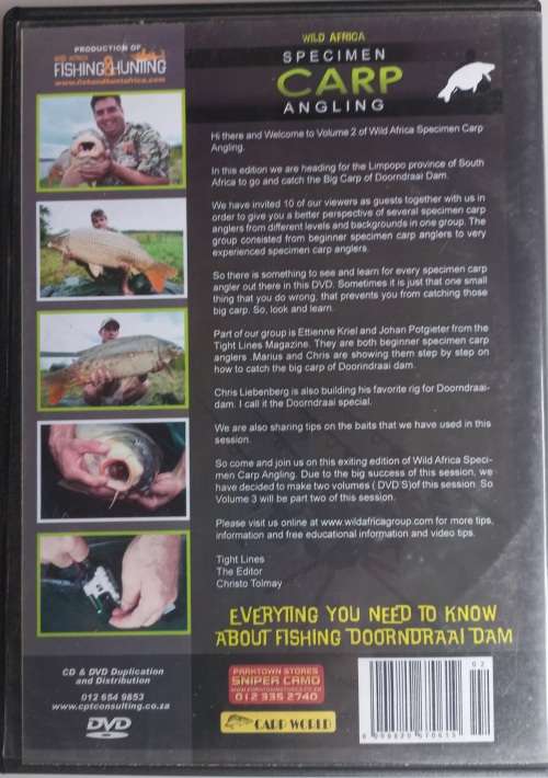 Wild Africa specimen carp angling volume 2 (dvd)