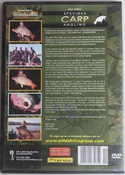 Wild Africa specimen carp angling volume 4 dvd