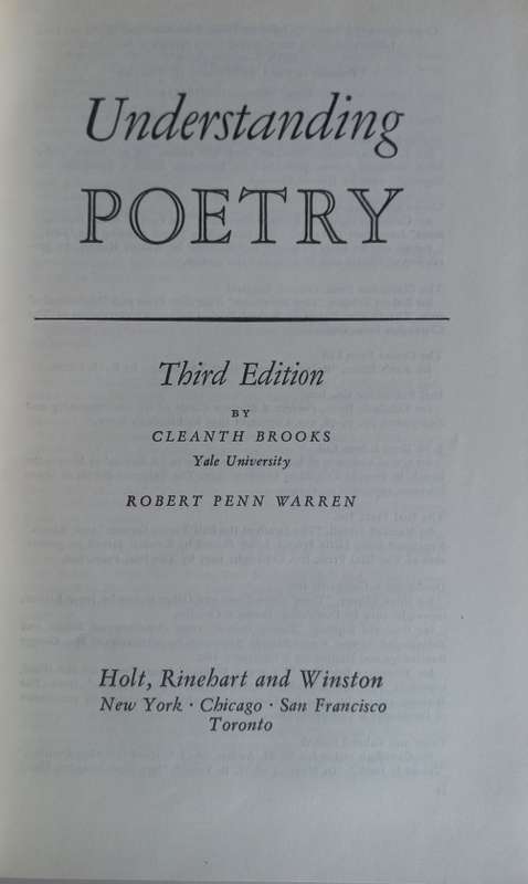 Understanding poetry - Robert Penn Warren