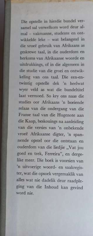 Afrikaans uit die vroee tyd deur J du P Scholtz