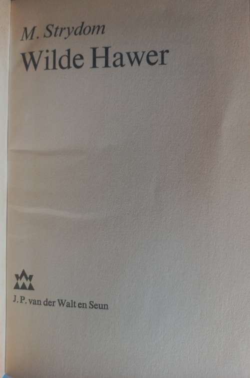 Wilde hawer deur M Strydom