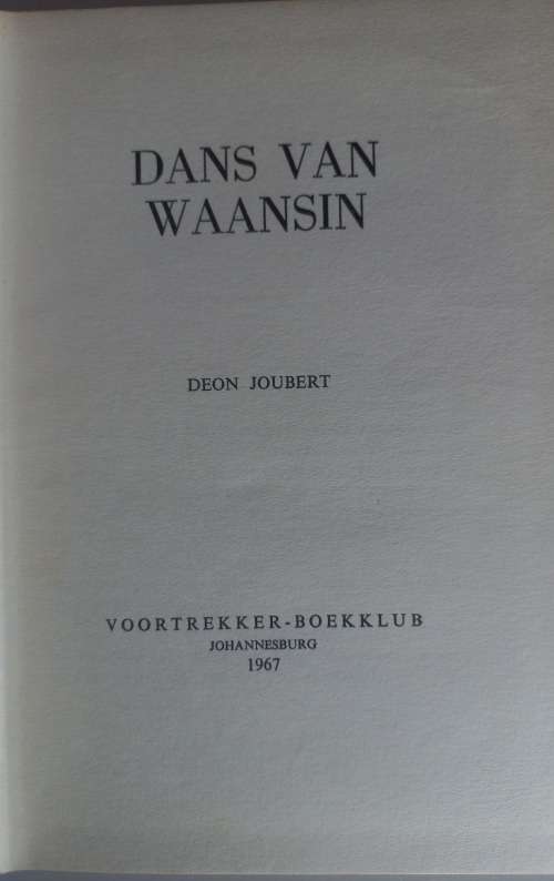 Dans van waansin deur Deon Joubert
