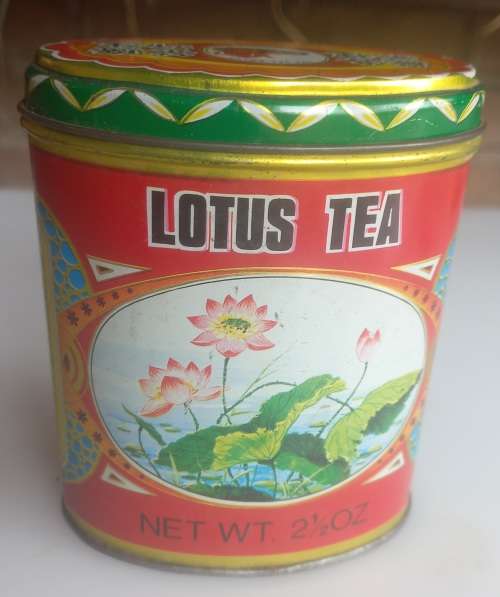 Lotus tea tin