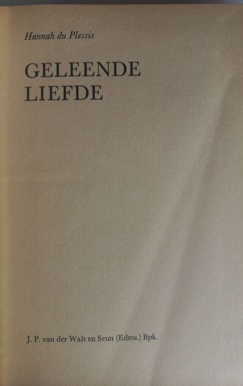 Geleende liefde deur Hannah du Plessis