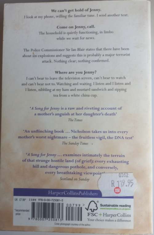 A song for Jenny by Julie Nicholson