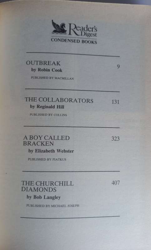 Reader`s digest condensed book: Outbreak, The collaborators, A boy called Bracken