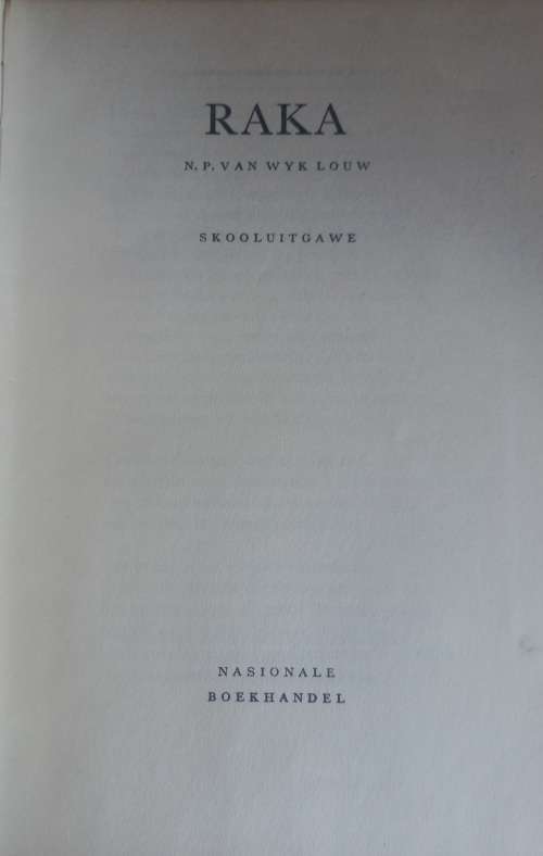 Rak deur N.P. van Wyk Louw
