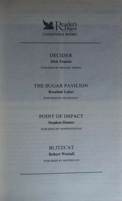 Reader`s digest condensed book: Decider, The sugar pavilion, Point of impact