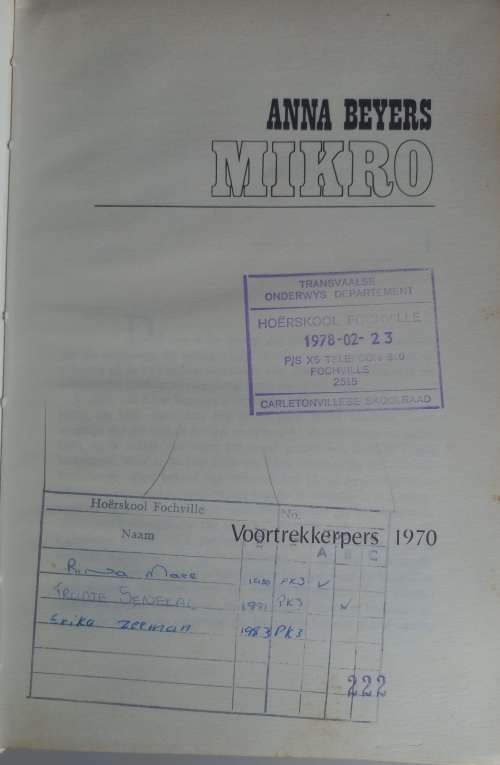 Anna Beyers deur Mikro