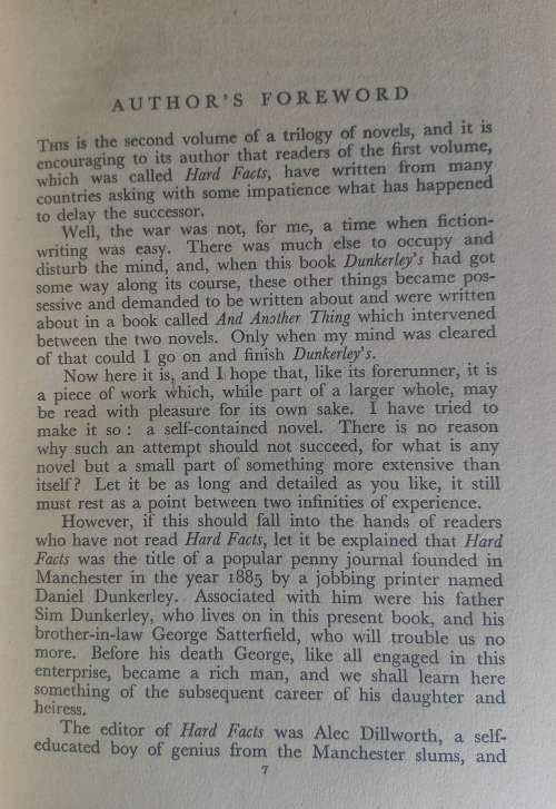 Dunkerley`s by Howard Spring