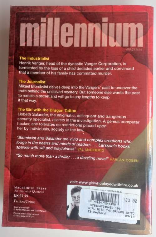 The girl with the dragon tattoo by Stieg Larsson