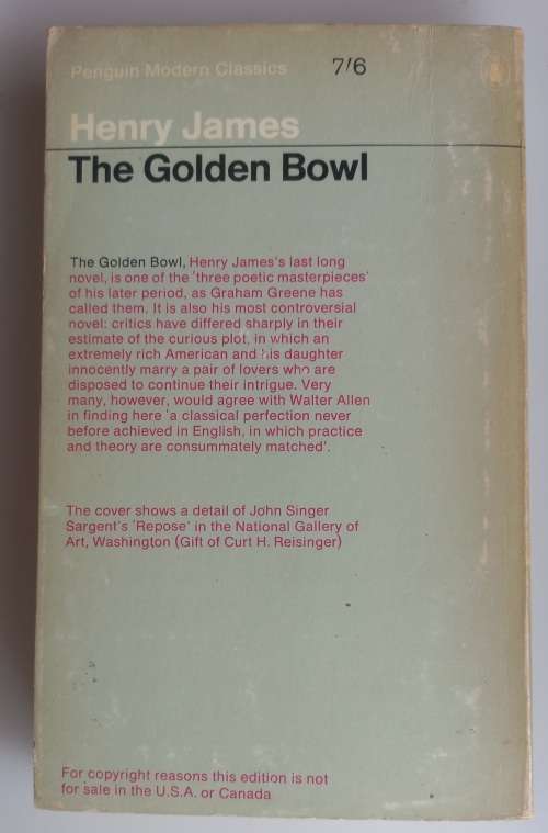 The golden bowl by Henry James