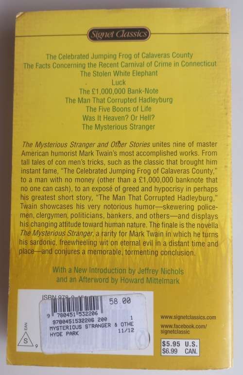 The mysterious stranger and other stories by Mark Twain