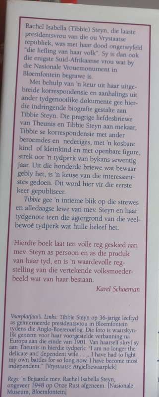 Tibbie, Rachel Isabella Steyn 1865-1955 deur Elbie Truter