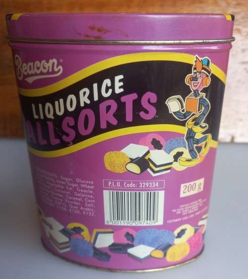 Beacon liquorice allsorts tin