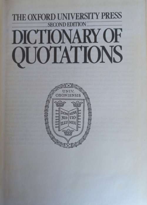 The Oxford university press dictionary of quotations