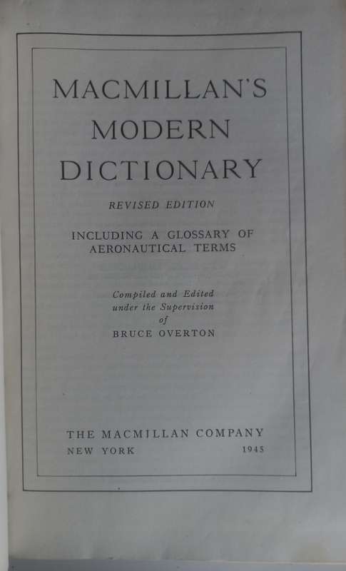 Macmillan`s modern dictionary
