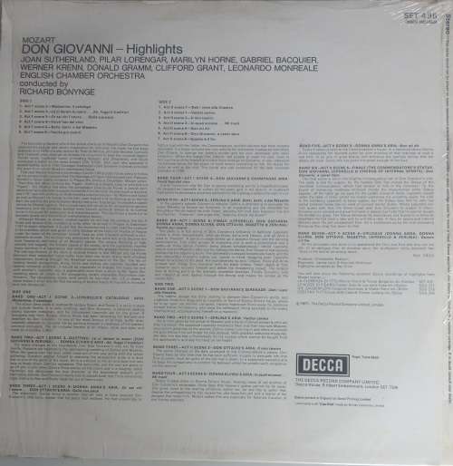 Mozart - Don Giovanni highlights LP