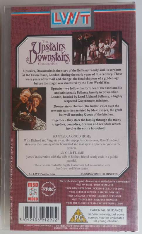 The upstairs downstairs collection: wanted a good home, an old flame VHS