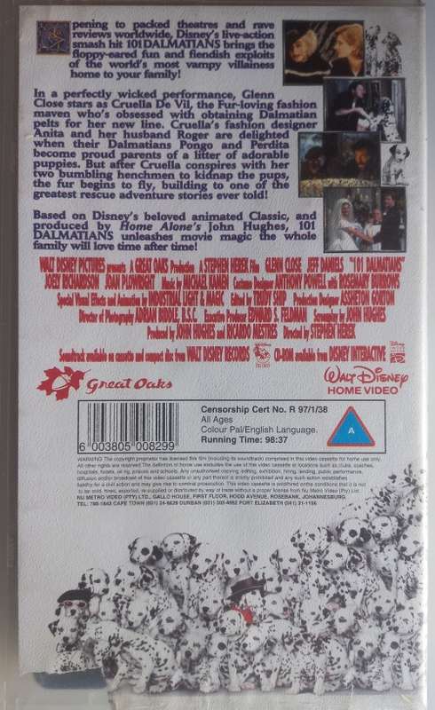 101 Dalmatians VHS