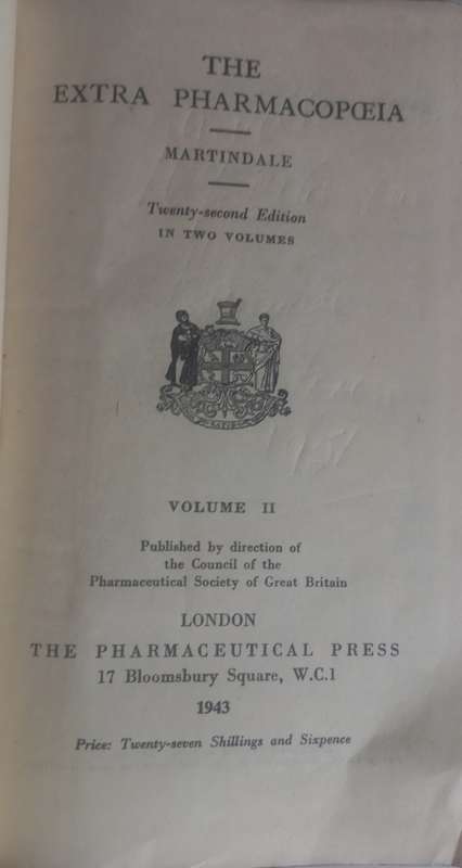 The extra pharmacopaeia 1943