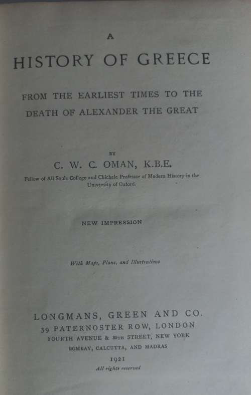 A history of Greece 1921