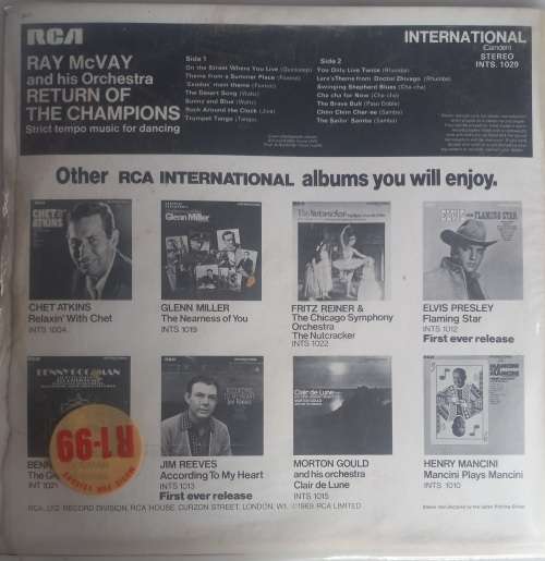 Return of the champions - Ray McVay & his orchestra LP