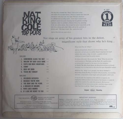 Nat King Cole - Top pops LP