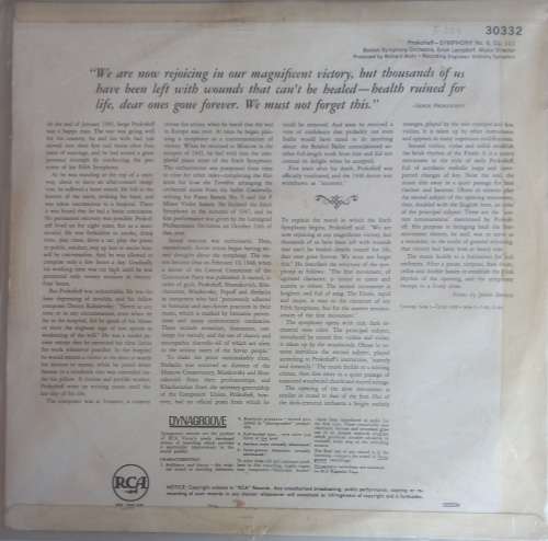 Prokofieff Symphony no 6 LP
