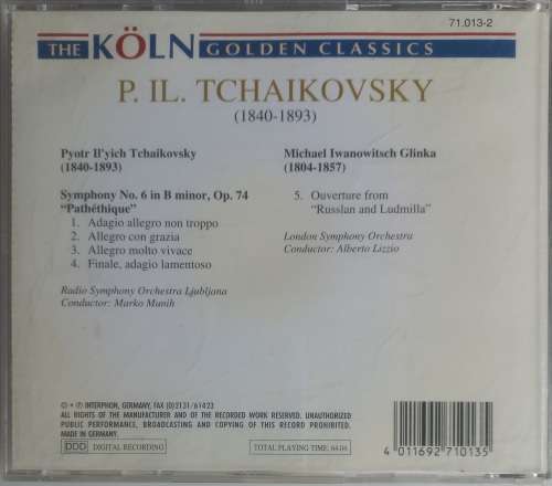 Tchaikovsky symphony no 6 (cd)