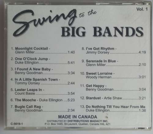 Swing to the big bands cd