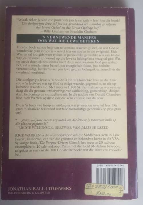 Die doelgerigte lewe deur Rick Warren